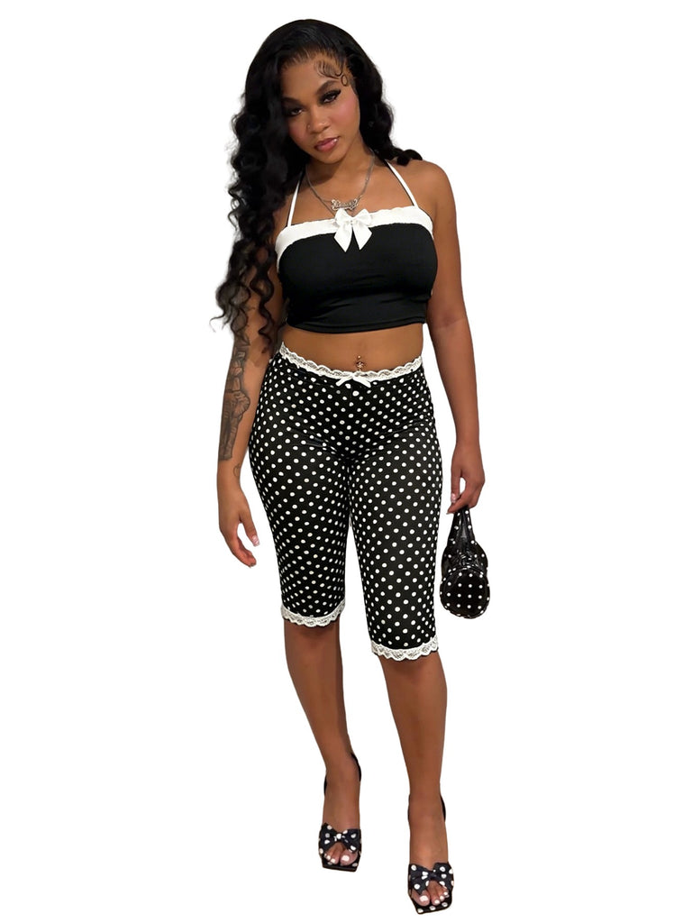 MB FASHION 2-Piece Bow Biker Shorts Set 6020