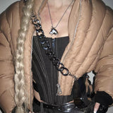 MB FASHION Cropped High-Collar Puffer Jacket 407