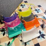 EVERY FASHION Clear Structured Mini Shoulder Bag with Chunky Base
