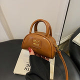 Every Fashion Mini Patent Dome Handbag with Top Handles and Crossbody Strap