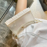 EVERY FASHION Clear Structured Mini Shoulder Bag with Chunky Base