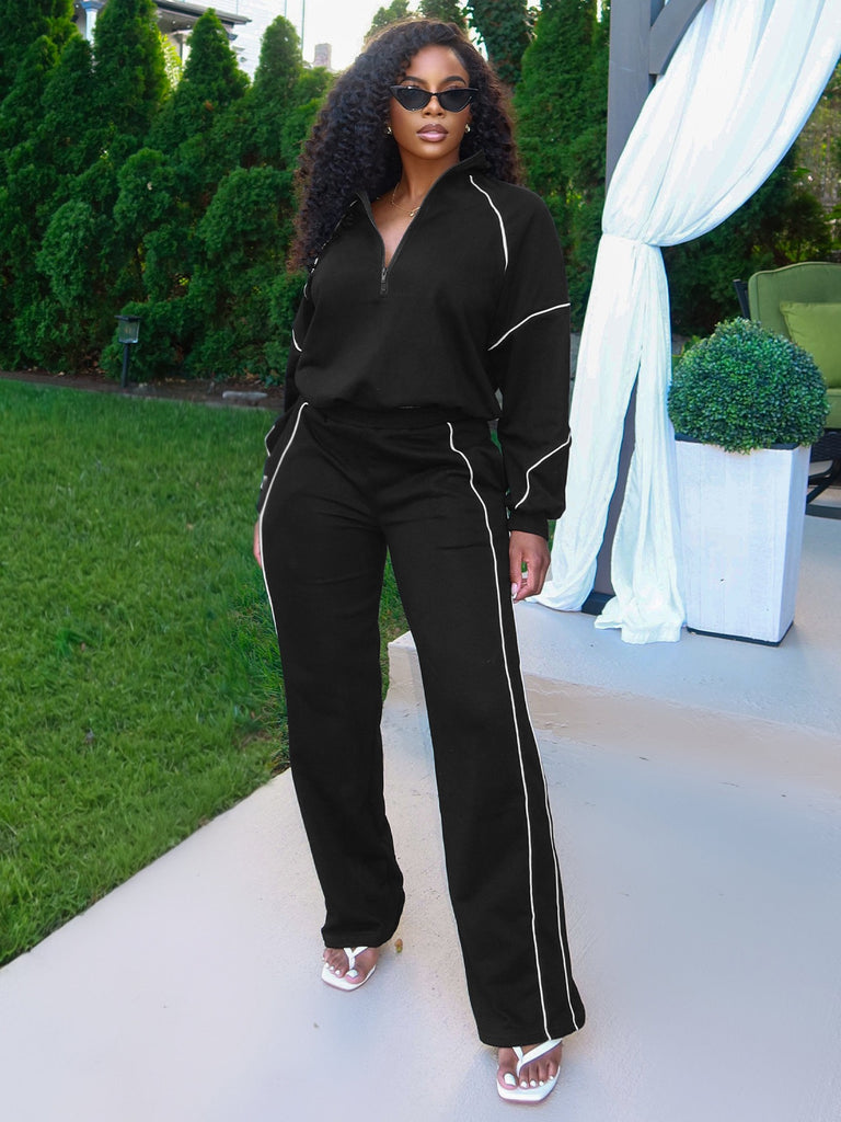 MB FASHION Half-Zip Relaxed Fit Lounge Set 5051