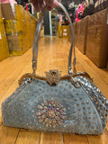 Every Fashion Embellished Floral Rhinestone Shoulder Bag 59258