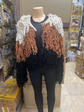 EVERY FASHION Shaggy Knit Fringe Statement Cardigan