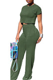 MB FASHION CROP TOP PANTS SET 1616