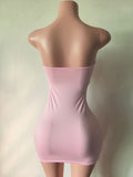 MB FASHION Strapless Bodycon Mini Dress 300968
