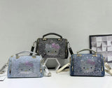 Every Fashion Rhinestone Denim Crossbody Bag 3088