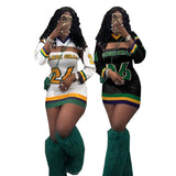 MB FASHION Mardi Gras Cut-Out Jersey Dress & Headband Set 835