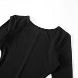 MB FASHION Long Sleeve Cut-Out Mini Dress – Side Cutout Open Back Bodycon Dress 345