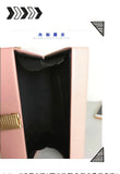 EVERY FASHION Colored Pencil Box Clutch Handbag with Lock Closure