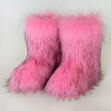 MB FASHION Short Faux Fur Winter Boots