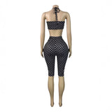MB FASHION Sexy Halter Twist Front Two Piece Set 6103
