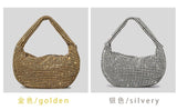 EVERY FASHION Sparkly Rhinestone Crystal Mesh Hobo Bag