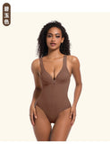 MB FASHION Front-Zip Shapewear Bodysuit – Plunging Neck 602