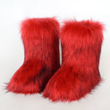 MB FASHION Short Faux Fur Winter Boots