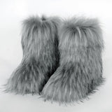 MB FASHION Short Faux Fur Winter Boots