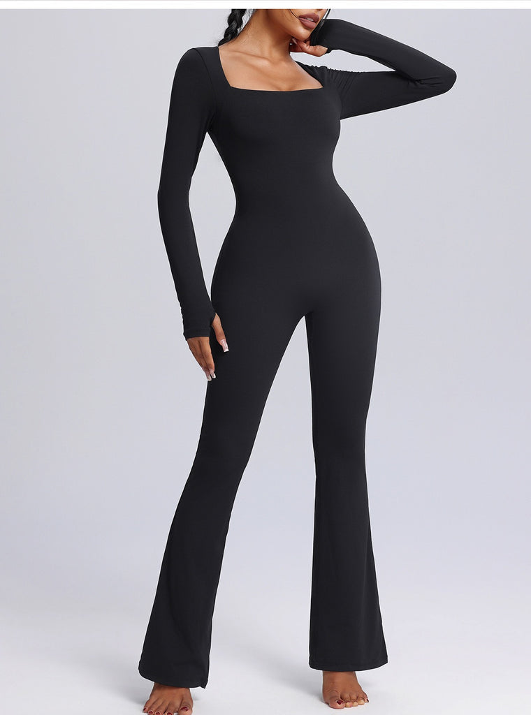 MB FASHION HIGH QUALITY Square Neck Flared Jumpsuit 2501