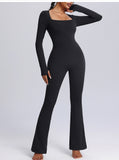 MB FASHION HIGH QUALITY Square Neck Flared Jumpsuit 2501