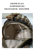 EVERY FASHION Luxury Pearl Crystal Gold Medallion Embellished Crossbody with Bamboo Handle & Tassel