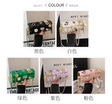 Every Fashion Quilted Mini Shoulder Bag with Decorative Charms