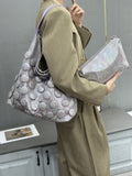 Every Fashion Bubble Textured Hobo Bag 3-Piece Set - Spacious Shoulder Tote with Matching Pouch and Adjustable Strap