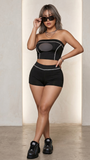 MB FASHION Strapless Bandeau & Shorts Set 1360