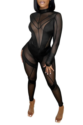 MB FASHION BLACK JUMPSUITS 0233LY