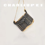 EVERY FASHION Woven Handle Basket-Style Handbag