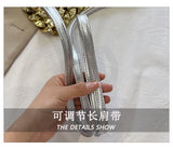 EVERY FASHION Structured Frame Handbag with Oversized Chain Accent