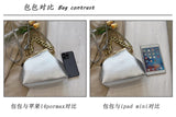 EVERY FASHION Structured Frame Handbag with Oversized Chain Accent