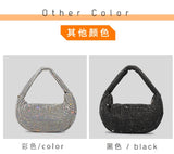 EVERY FASHION Sparkly Rhinestone Crystal Mesh Hobo Bag