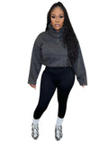 MB FASHION Fleece Pullover and High-Waist Leggings Set 4069
