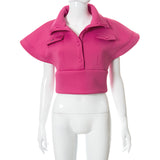 MB FASHION STAND COLLAR FLY TOP 452R