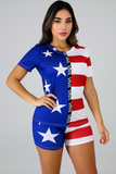 MB FASHION American Flag T-Shirt and Shorts Set 8445