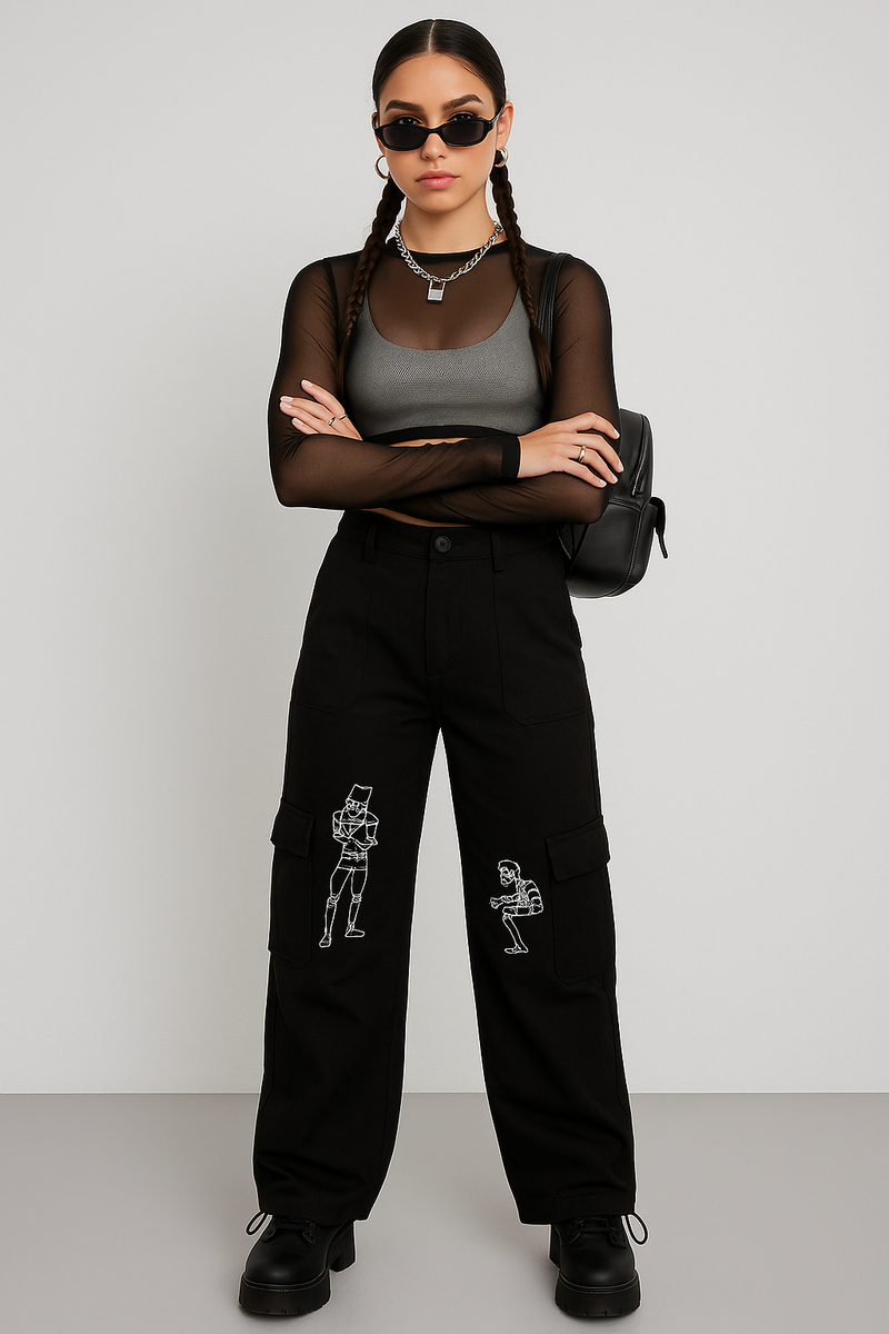 パンツ Highwaist ribbon pants andmary ANDMARY】Highwaist ribbon pants