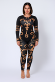 MB FASHION LONG SLEEVE PRINTED JUMPSUITS 1772LY