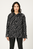 MB FASHION DISTRESSED DENIM BUTTON UP TOP COAT 0640LY