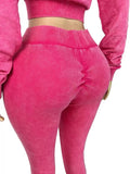MB FASHION Cropped Zip-Up Hoodie and High-Waist Capri Leggings Two-Piece Set