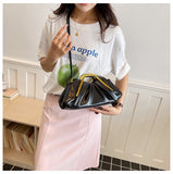 EVERY FASHION Ruched Gold-Frame Shoulder Bag