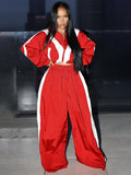 MB FASHION Wide Leg Tracksuit Set - Zip-Up Jacket & Athletic Lounge Pants 4071