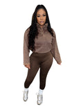 MB FASHION Fleece Pullover and High-Waist Leggings Set 4069