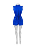 MB FASHION Hooded Zip-Up Sleeveless Romper 5027