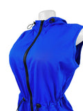 MB FASHION Hooded Zip-Up Sleeveless Romper 5027