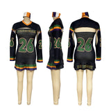 MB FASHION Mardi Gras Cut-Out Jersey Dress & Headband Set 835