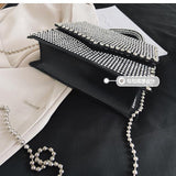 Every Fashion Rhinestone Studded Top Handle Bag