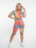 Every Fashion Tie-Dye Two-Piece Short Set