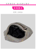 EVERY FASHION Sparkly Rhinestone Crystal Mesh Hobo Bag