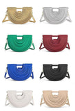 Every Fashion Half-Moon Statement Handle Bag with Layered Design