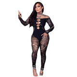 MB FASHION Off-Shoulder Cutout Mesh Detail Jumpsuit 010