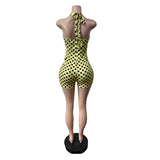 MB FASHION Sexy Halter Neck Plunge Short Romper 88681